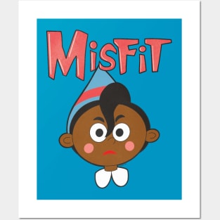 Misfit Elf 2 Blue and Red Posters and Art